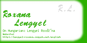roxana lengyel business card